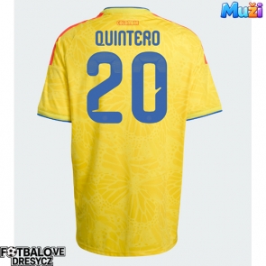 Kolumbie Juan Fernando Quintero #20 Domácí Dres MS 2026 Krátký Rukáv